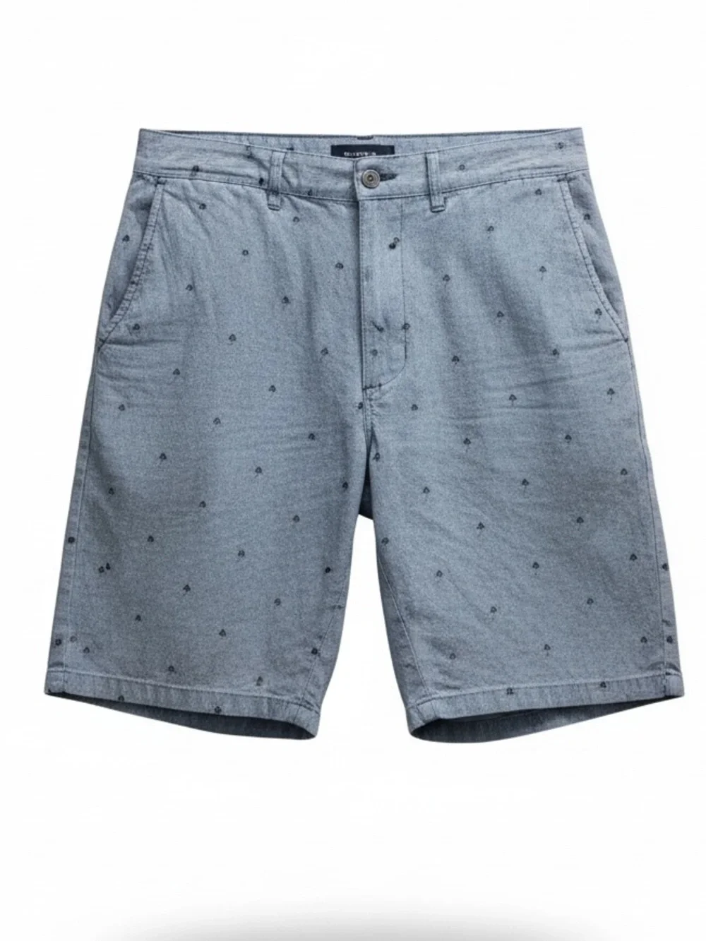 Urban Man Shorts Flat Front Chino Style Chambray Blue Size 38 - Picture 2 of 16